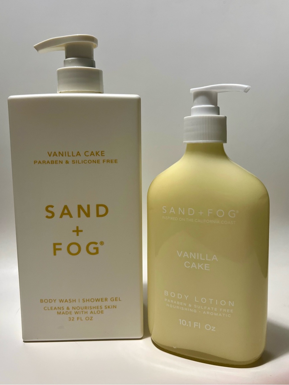 Sand + Fog Vanilla Cake Body Wash & Lotion Set